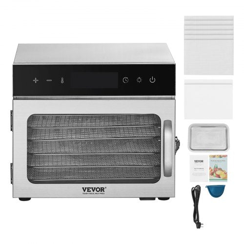 Food Dehydrator Machine 6 Stainless Steel Trays 400W Electric Food Dryer