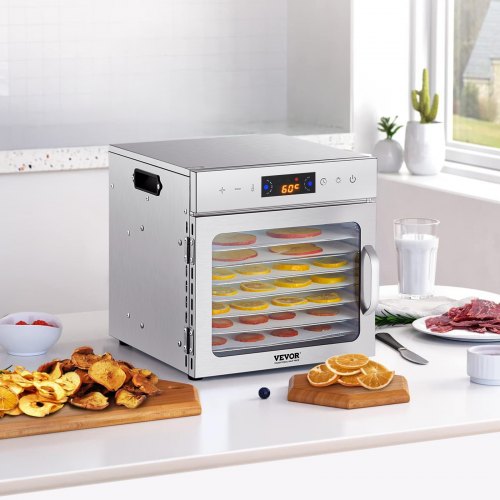 Food Dehydrator Machine 8 Stainless Steel Trays 400W Electric Food Dryer