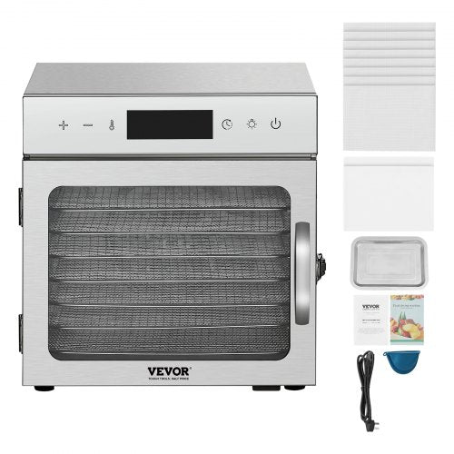 Food Dehydrator Machine 8 Stainless Steel Trays 400W Electric Food Dryer