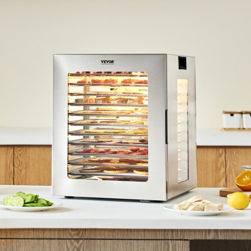 Food Dehydrator Machine 12 Stainless Steel Trays 850W Electric Food Dryer