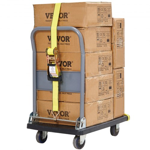 Ratchet Tie Down Straps 4PK 5000 lb Break Strength Double J Hook