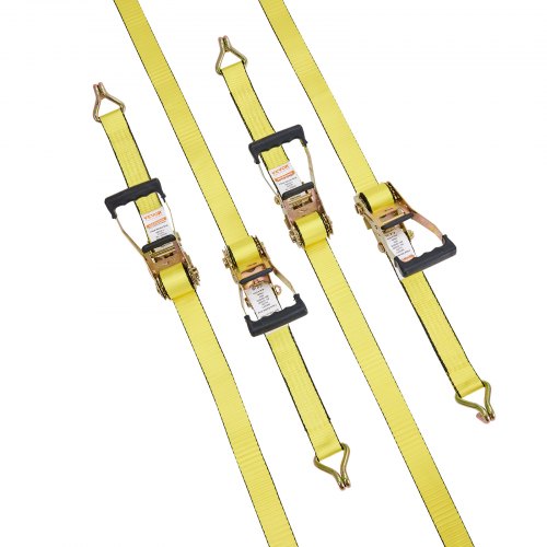 Ratchet Tie Down Straps 4PK 10000 lb Break Strength Double J Hook