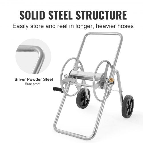Hose Reel Cart Hold Up to 175 ft of 58’’ Hose Hose Not Included Garden