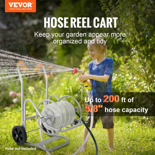 Hose Reel Cart Hold Up to 200 ft of 58 in Hose Hose Not Included Garden