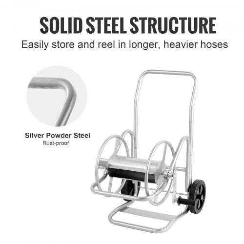 Hose Reel Cart Hold Up to 200 ft of 58 in Hose Hose Not Included Garden