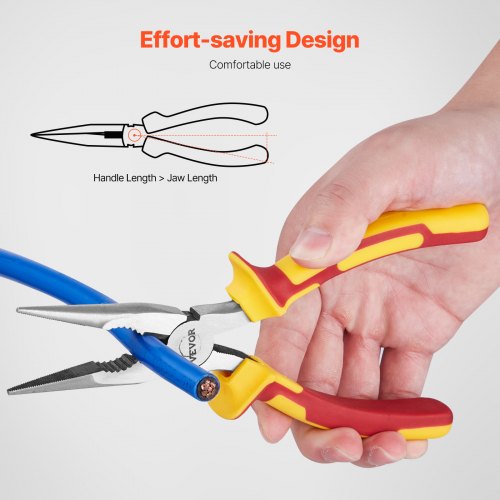 2Piece Needle Nose Pliers 8 in Long Needle Nose Plier and 6 in Small