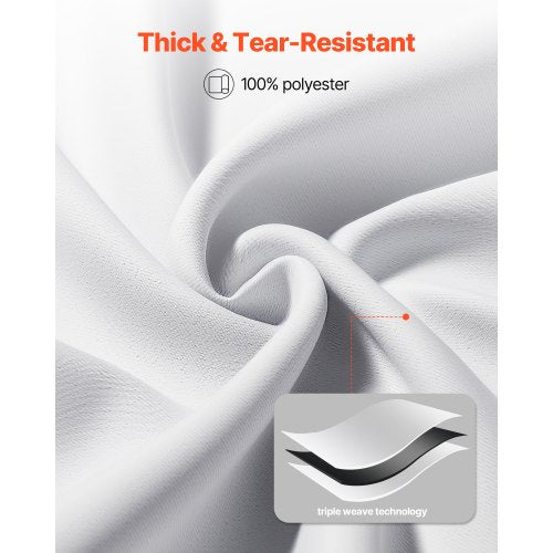 Blackout Curtains White Blocking Drapes for Bedroom and Living Room 2