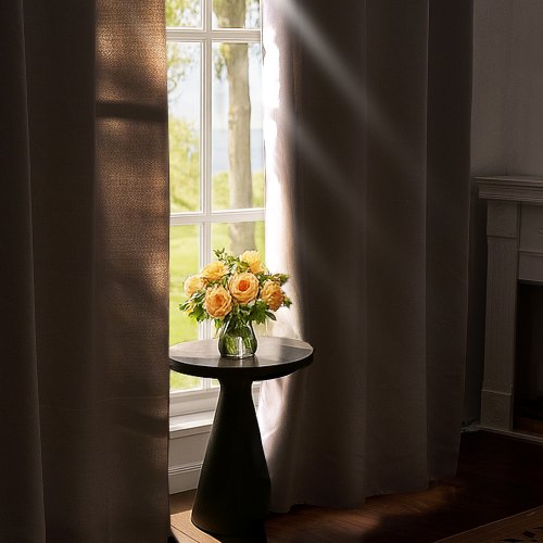 Blackout Curtains White Blocking Drapes for Bedroom and Living Room 2