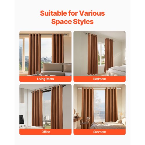 Natural Linen Curtains 52 x 84 inch 2 Panels Set Grommet Light Filtering
