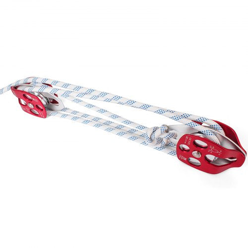 Twin Sheave Block and Tackle 7700LBS Pulley 150Ft 12Inch Double Braid Rope
