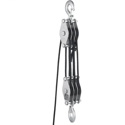 4400 lbs Breaking Strength 100 FT Rope Pulley Hoist 51 Lifting Power Heavy