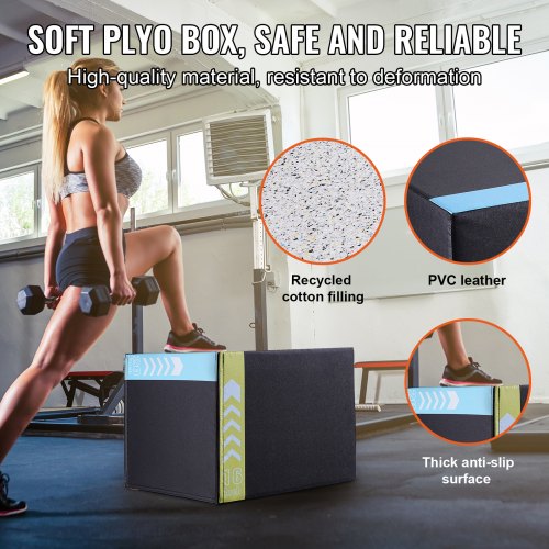 3 in 1 Plyometric Jump Box 201816 Inch Cotton Plyo Box Platform