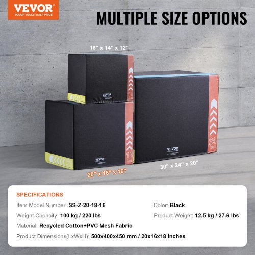 3 in 1 Plyometric Jump Box 201816 Inch Cotton Plyo Box Platform