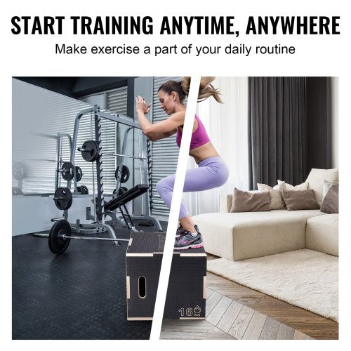 3 in 1 Plyometric Jump Box 201816 Inch Wooden Plyo Box Platform