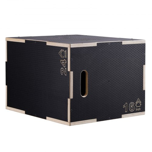 3 in 1 Plyometric Jump Box 242016 Inch Wooden Plyo Box Platform
