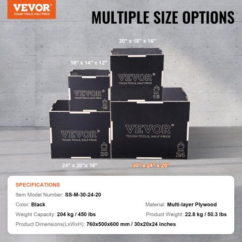 3 in 1 Plyometric Jump Box 302420 Inch Wooden Plyo Box Platform