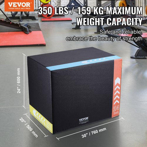 3 in 1 Plyometric Jump Box 302420 Inch Foam Plyo Box Platform Jumping