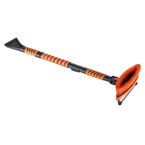 Car Snow Brush 3In1 Remover For Windshield With 180 Pivoting Head Squeegee Ice