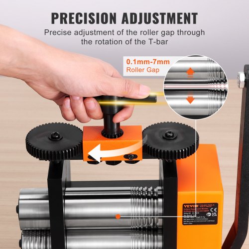 Rolling Mill 376 mm Jewelry Rolling Mill Machine 1 2 Gear Ratio 3in1
