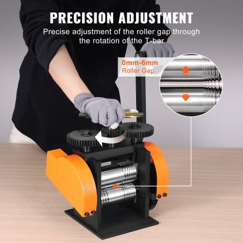 Rolling Mill 17745 mm Jewelry Rolling Mill Machine 1 24 Gear Ratio