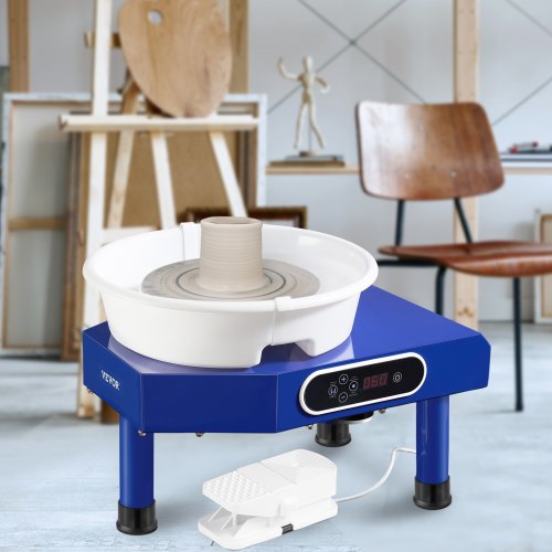 Pottery Wheel 10in Ceramic Wheel Forming Machine Foot Pedal ABS Detachable