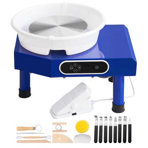 Pottery Wheel 10in Ceramic Wheel Forming Machine Foot Pedal ABS Detachable