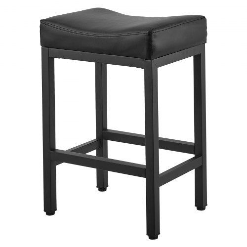 Bar Stool Set of 2 PU Leather Counter Height Stools 25 inch Barstool