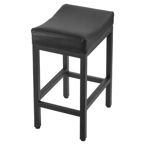 Bar Stool Set of 2 PU Leather Counter Height Stools 25 inch Barstool