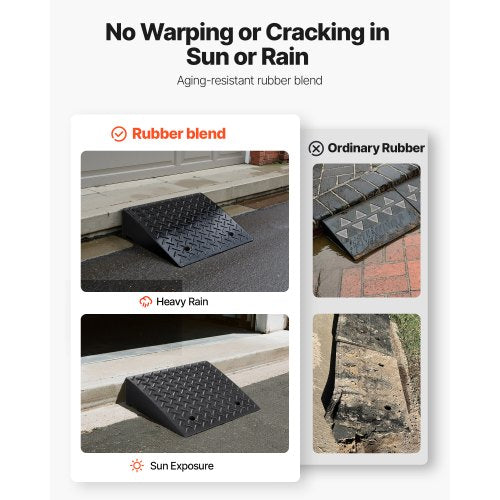 Driveway Curb Ramp 7000 lbs Load Capacity 7 Inches Rise Height Heavy Duty