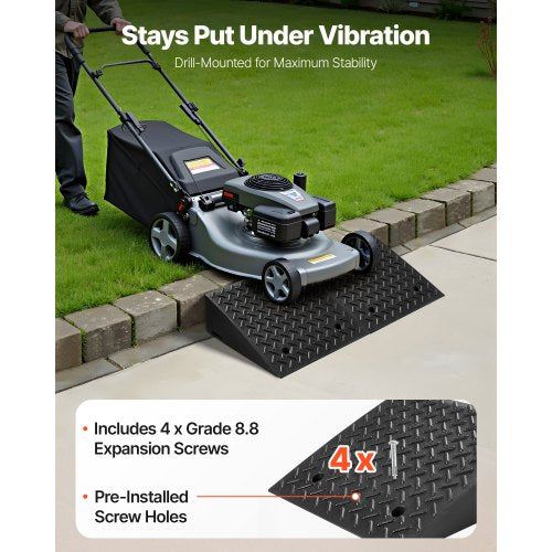 Driveway Curb Ramp 7000 lbs Load Capacity 7 Inches Rise Height Heavy Duty