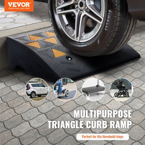 Rubber Curb Ramp 6 Rise Height Sidewalk Curb Ramp 146 Width 193 Length