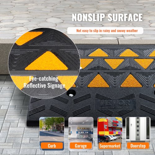Rubber Curb Ramp 6 Rise Height Sidewalk Curb Ramp 146 Width 193 Length