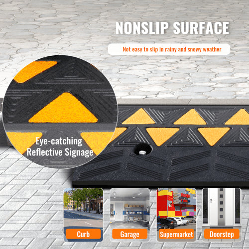 Rubber Curb Ramp 37 Rise Height Sidewalk Curb Ramp 10 Width 394 Length