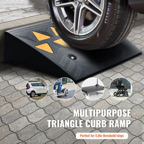 Rubber Curb Ramp 2 Pack 5 Rise Height HeavyDuty 33069 lbs15 T Capacity