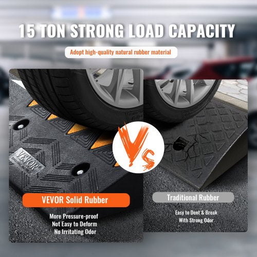 Rubber Curb Ramp 2 Pack 5 Rise Height HeavyDuty 33069 lbs15 T Capacity