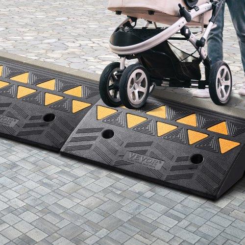 Rubber Curb Ramp 2 Pack 5 Rise Height HeavyDuty 33069 lbs15 T Capacity