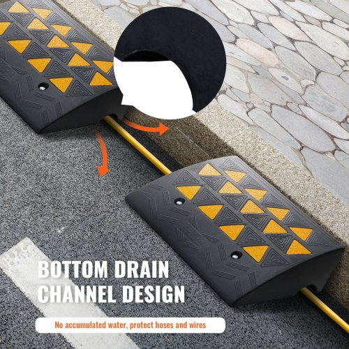 Rubber Curb Ramp 2 Pack 6 Rise Height HeavyDuty 33069 lbs15 T Capacity
