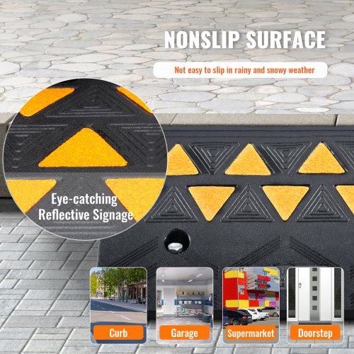 Rubber Curb Ramp 2 Pack 43 Rise Height HeavyDuty 33069 lbs15 T Capacity
