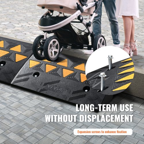 Rubber Curb Ramp 2 Pack 43 Rise Height HeavyDuty 33069 lbs15 T Capacity