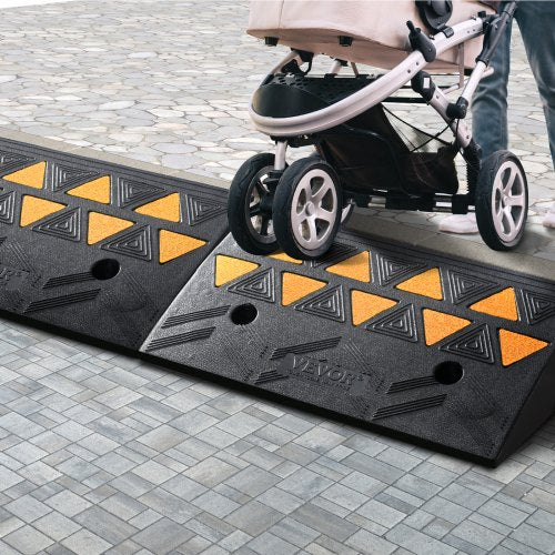Rubber Curb Ramp 2 Pack 43 Rise Height HeavyDuty 33069 lbs15 T Capacity