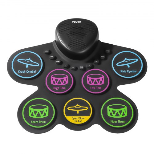 Electric Drum Set 7 Pads Rollup Drum Practice Pad Electronic Drumset