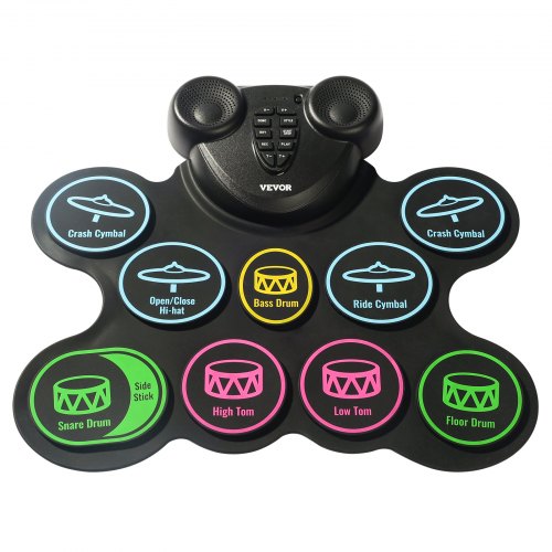 Electric Drum Set 9 Pads Rollup Drum Practice Pad Electronic Drumset
