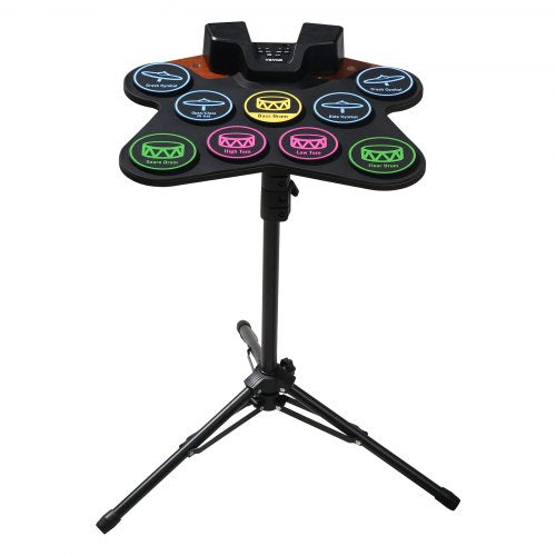 Electric Drum Set 9 Pads Rollup Drum Practice Pad Electronic Drumset
