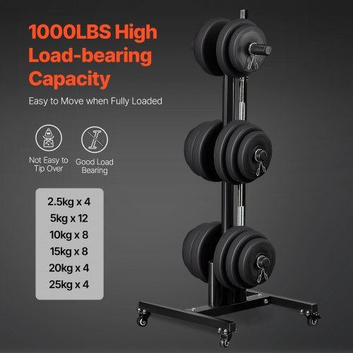 Weight Plate Rack Vertical Weight Plate Tree for 2Inch Weight Plates