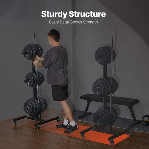 Weight Plate Rack Vertical Weight Plate Tree for 2Inch Weight Plates