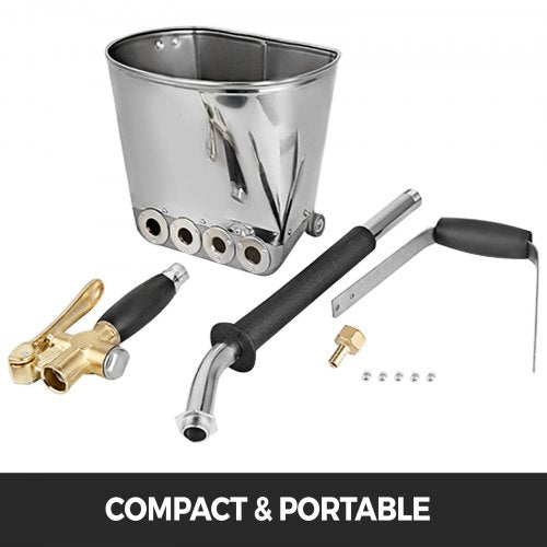 4 Jet 3Hp Stucco Sprayer Plaster Sprayer Cement Mortar Spray Gun Hopper Wall
