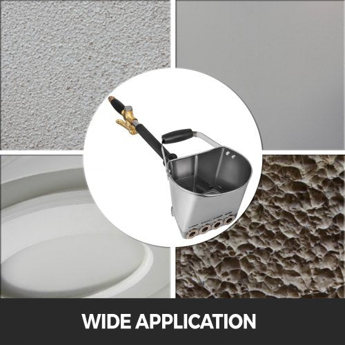 4 Jet 3Hp Stucco Sprayer Plaster Sprayer Cement Mortar Spray Gun Hopper Wall