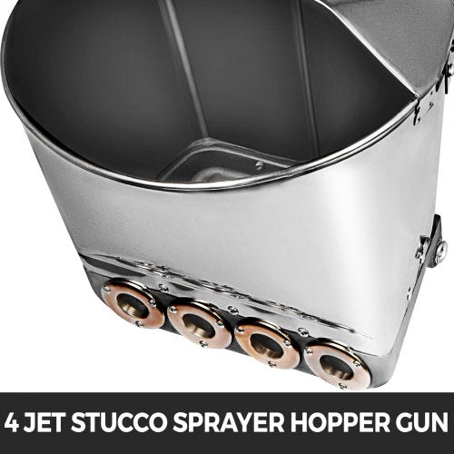 4 Jet Cement Mortar Sprayer Stucco Spray Gun Pneumatic Cement Mortar Gun