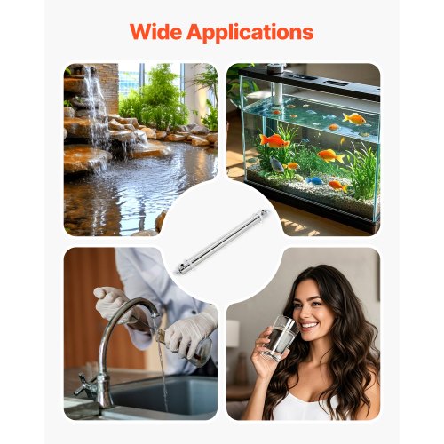 UV Water Purifier 55W 12GPM 110V Versatile Ultraviolet Water Purifier