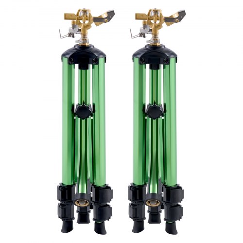 Impact Sprinkler on Tripod Base 2 Packs Heavy Duty Tripod Sprinklers with Brass